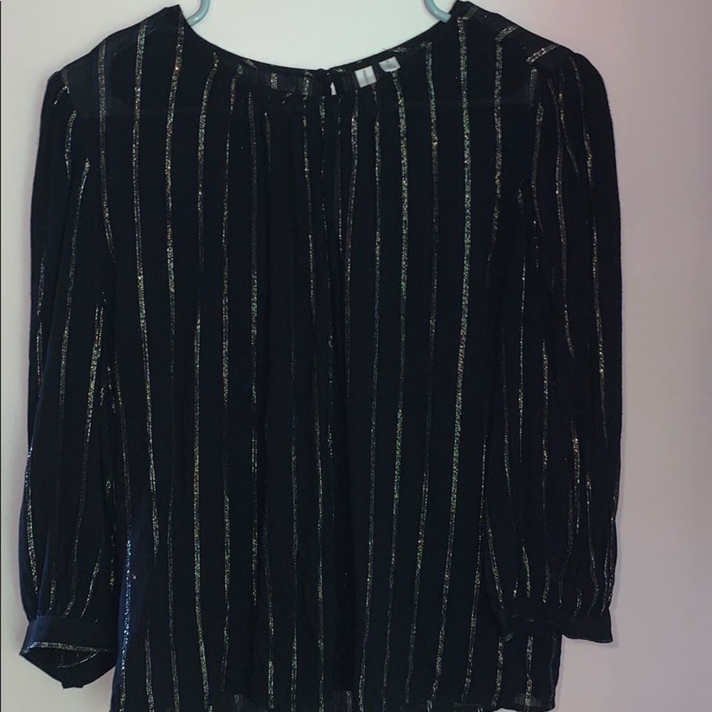 Black and gold blouse